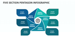 Five Section Pentagon Infographic - Slide 1