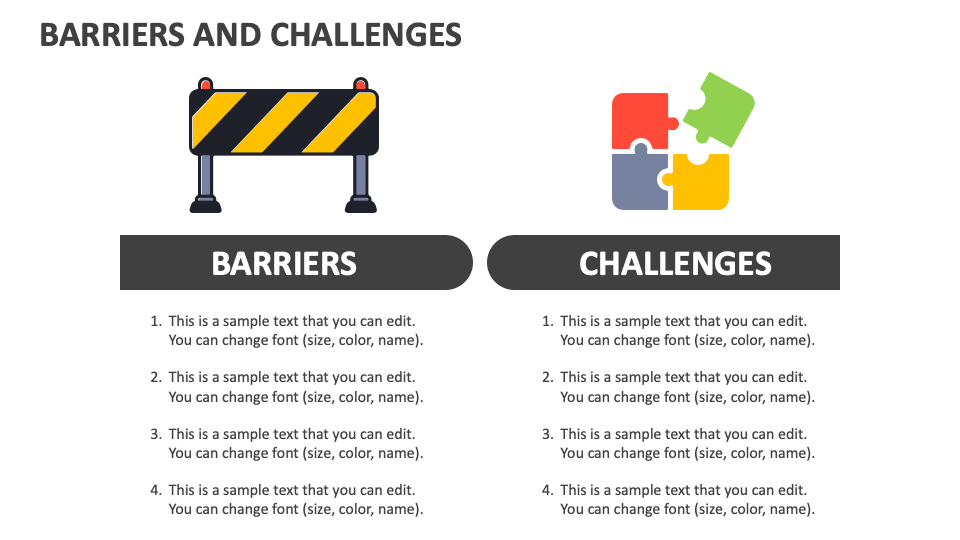 Barriers and Challenges PowerPoint and Google Slides Template PPT Slides