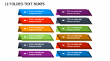 12 Folded Text Boxes - Slide 1