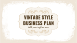 Vintage Style Business Plan - Slide 1