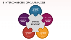 5 Interconnected Circular Puzzle - Slide 1