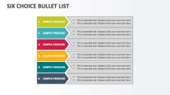 Six Choice Bullet List - Slide 1