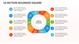 10 Section Rounded Square - Slide 1