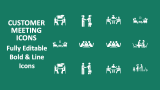 Customer Meeting Icons - Slide 1
