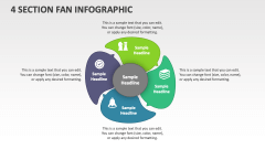 4 Section Fan Infographic - Slide 1
