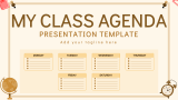 My Class Agenda Presentation Template - Slide 1