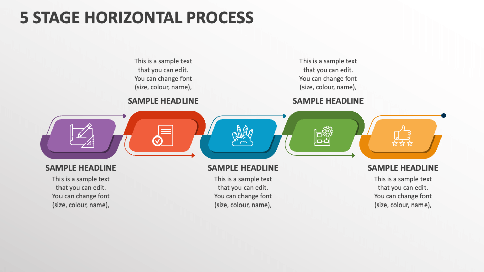 5 Stage Horizontal Process - Slide 1