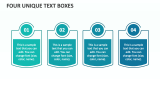 Four Unique Text Boxes - Slide 1