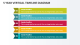5 Year Vertical Timeline Diagram - Slide 1