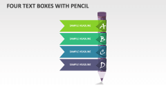 Four Text Boxes with Pencil - Slide 1