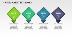 4 Kite Shape Text Boxes - Slide 1