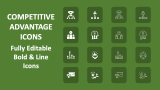 Competitive Advantage Icons - Slide 1