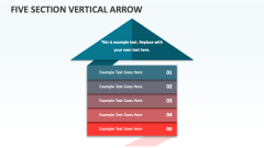 Five Section Vertical Arrow - Slide 1