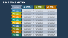 3 By 9 Table Matrix - Slide 1