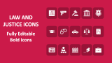 Law and Justice Icons - Slide 1