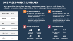 One Page Project Summary - Slide 1
