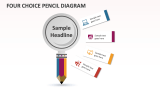 Four Choice Pencil Diagram - Slide 1