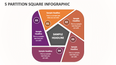 5 Partition Square Infographic - Slide 1