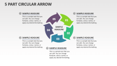 5 Part Circular Arrow - Slide 1