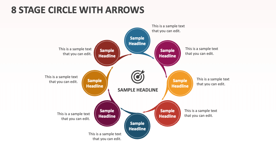 8 Stage Circle with Arrows - Slide 1