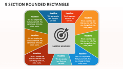 9 Section Rounded Rectangle - Slide 1