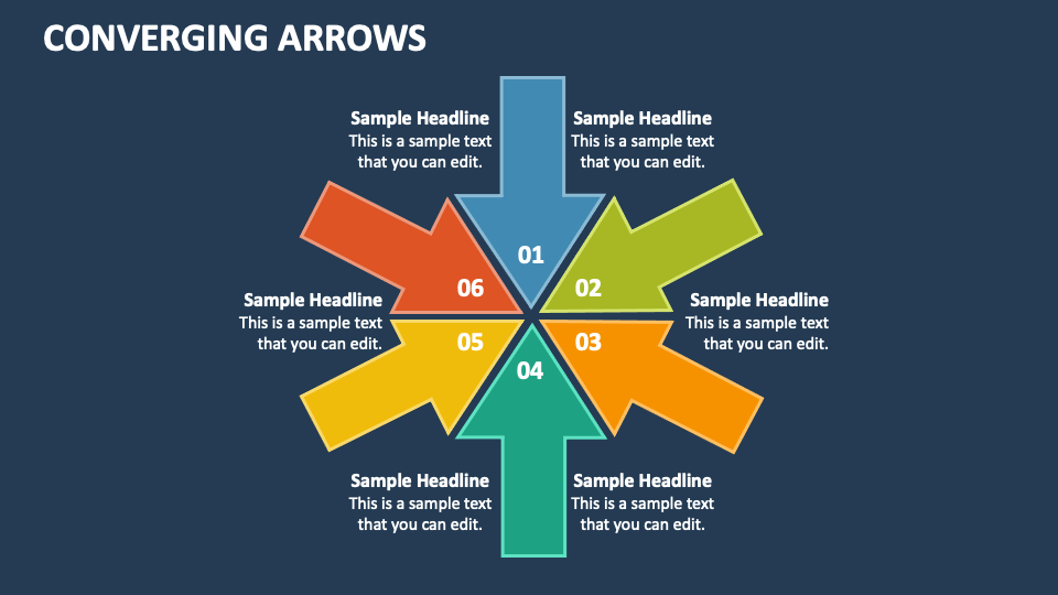 Converging Arrows PowerPoint and Google Slides Template - PPT Slides