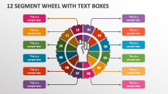 12 Segment Wheel with Text Boxes - Slide 1