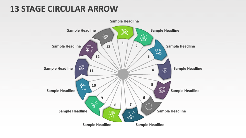 13 Stage Circular Arrow - Slide 1