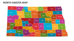North Dakota Map - Slide 1