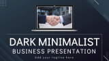 Dark Minimalist Business Presentation - Slide 1