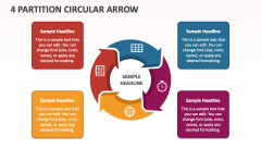 4 Partition Circular Arrow - Slide 1