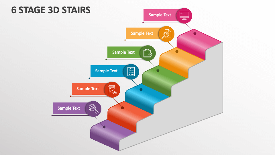 6 Stage 3D Stairs - Slide 1