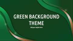Green Background Theme - Slide 1