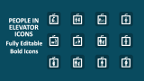 People in Elevator Icons - Slide 1
