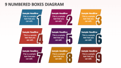 9 Numbered Boxes Diagram - Slide 1