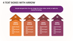 4 Text Boxes with Arrow - Slide 1