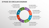 8 Phase 3D Circular Diagram - Slide 1
