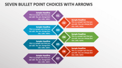 Seven Bullet Point Choices with Arrows - Slide 1