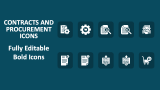 Contracts and Procurement Icons - Slide 1