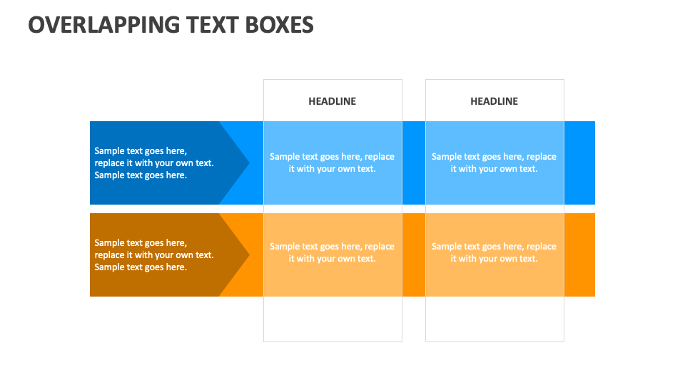 Overlapping Text Boxes Template for PowerPoint and Google Slides PPT