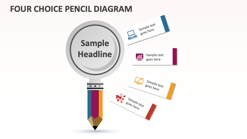 Four Choice Pencil Diagram - Slide 1