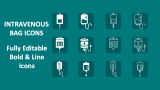 Intravenous Bag Icons - Slide 1