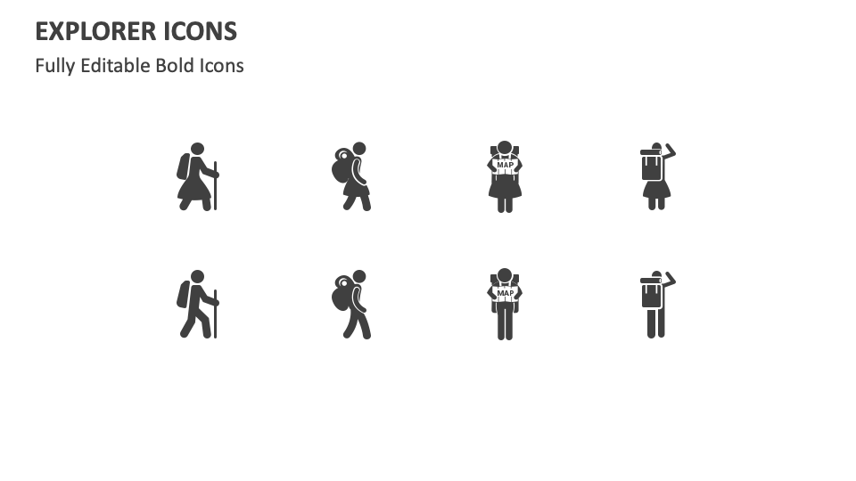 Explorer Icons for Google Slides and PowerPoint