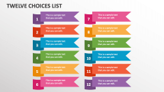 Twelve Choices List - Slide 1