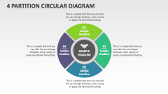 4 Partition Circular Diagram - Slide 1