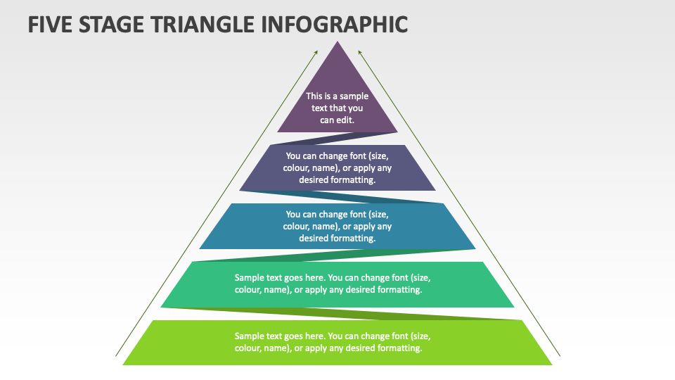 Five Stage Triangle Infographic - Slide 1