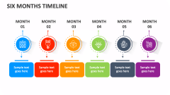 Six Months Timeline - Slide 1