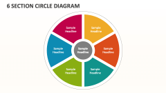 6 Section Circle Diagram - Slide 1