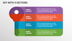 Key with 4 Sections - Slide 1