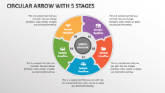 Circular Arrow with 5 Stages - Slide 1